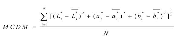 均離色差的表達式